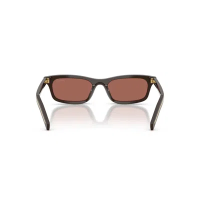 Prada Eyewear Rectangle Frame Sunglasses In Brown