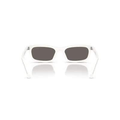 Prada Eyewear Rectangle Frame Sunglasses In White