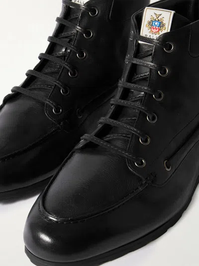 Bally Paphos Leather Ankle Boots In Black