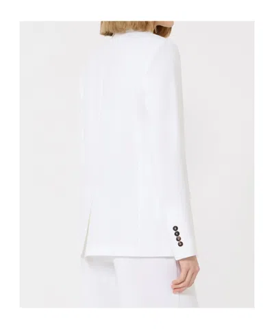 Max Mara Single Breasted Blazer In White