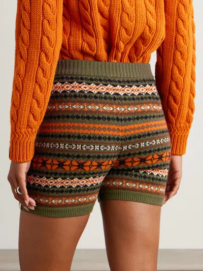 Bally Jacquard-knit Wool Shorts In Multi