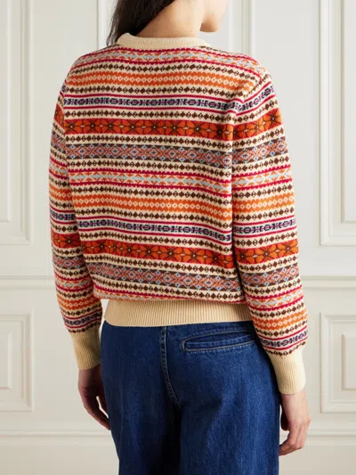 Bally Jacquard-knit Wool Sweater In Multi