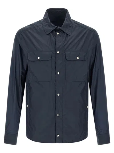 Moncler Ripstop Shirt In Blue