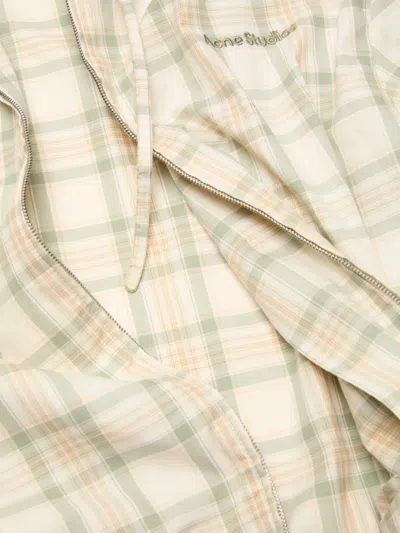 Acne Studios Ofass Summery Check Jacket In Burgundy