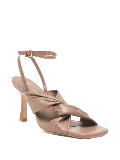 Carrano Twisted-strap Sandals In Brown