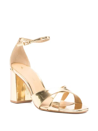 Carrano Crossover-strap Sandals In Gold