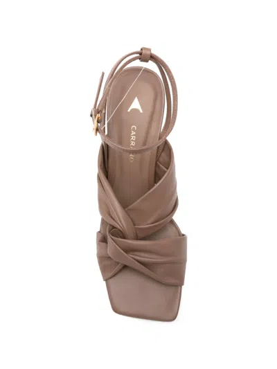 Carrano Twisted-strap Sandals In Brown