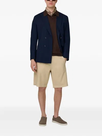 Boggi Milano Double-breasted Blazer In Blue