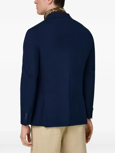 Boggi Milano Double-breasted Blazer In Blue