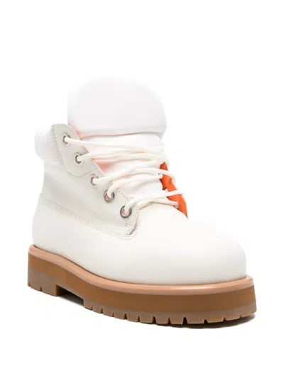 Pdf Off White Leather Strada Ankle Boots In White