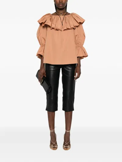 Chloé Ruffled Blouse In Neutral