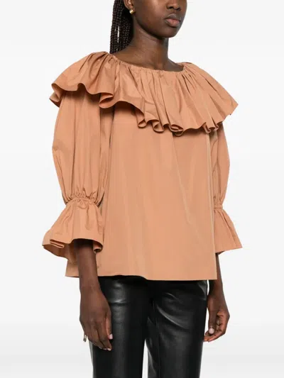 Chloé Ruffled Blouse In Neutral