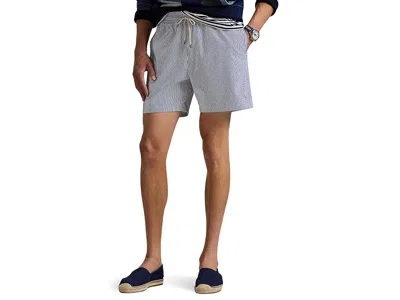 Polo Ralph Lauren Traveler Seersucker Swim Trunks In Blue
