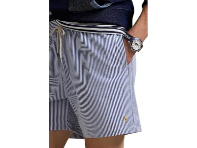 Polo Ralph Lauren Traveler Seersucker Swim Trunks In Blue
