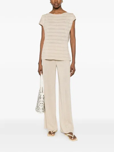 Neera Ribbed Top In Neutral
