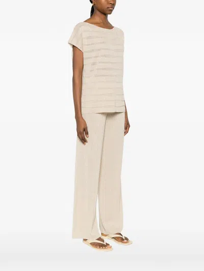 Neera Ribbed Top In Neutral