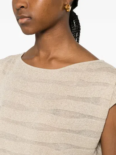 Neera Ribbed Top In Neutral
