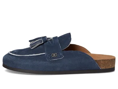 Sam Edelman Astrid Mule Atlantic Blue Suede In Blue