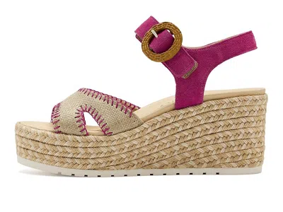 Naot Majorca Platform Sandal In Burgundy