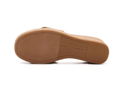 Dolce Vita Jilian Wedge Sandals Mocha Raffia In Brown