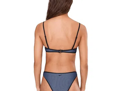 Nike Ripple Texture Bralette Bikini Top In Blue