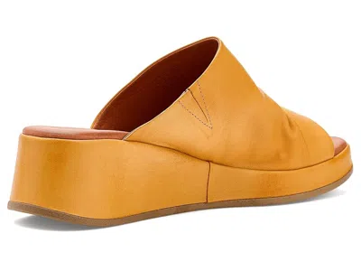 Miz Mooz Patsey Platform Wedge Slide Sandal In Yellow