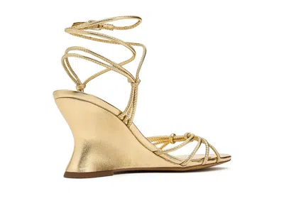 Sam Edelman Daxton Ankle Strap Wedge Sandal In Gold