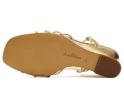 Sam Edelman Daxton Ankle Strap Wedge Sandal In Gold