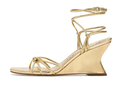 Sam Edelman Daxton Ankle Strap Wedge Sandal In Gold