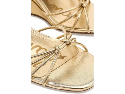 Sam Edelman Daxton Ankle Strap Wedge Sandal In Gold