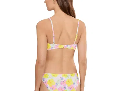 Snapper Rock Shirred Bikini Top In Multi