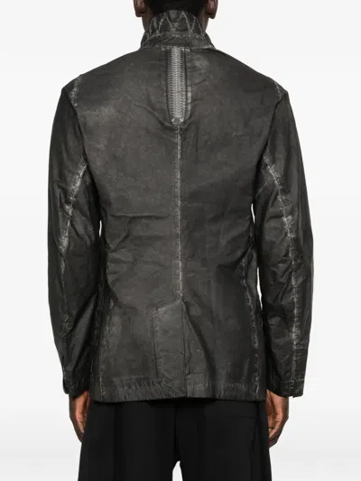 Isaac Sellam Experience Button Collared Jacket In Black