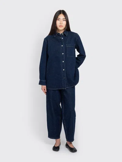 Minimum Layne Flecked Shirt In Blue