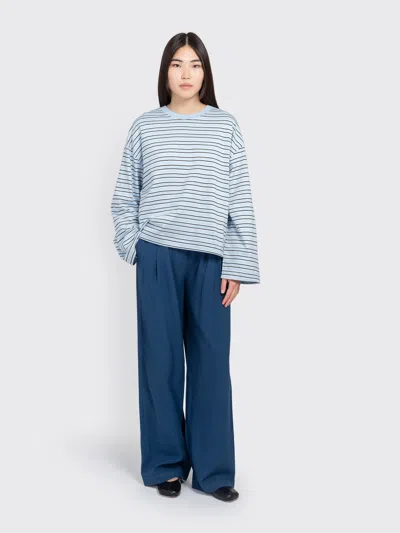 Minimum Mirabelle Long Sleeve T-shirt In Blue