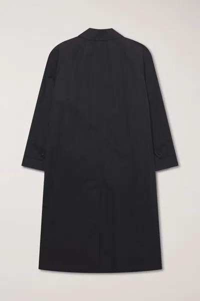 Dunst Maxi Double Wool Coat In Black