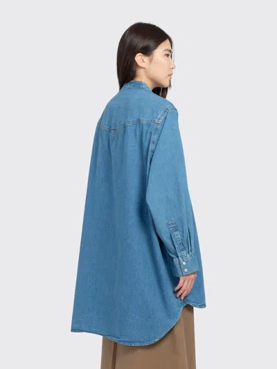 Filippa K Western Denim Shirt Dress In Blue