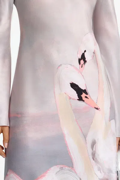 Acler Callaly Satin Maxi Dress In Purple