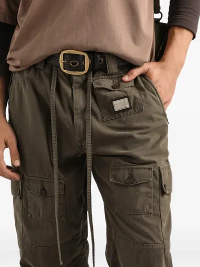 Dolce & Gabbana Drawstring Cargo Pants In Brown