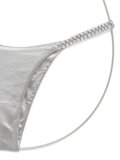 Isa Boulder High Weave Bikini Bottom In Silver