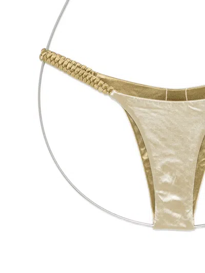 Isa Boulder High Weave Bikini Bottom In Neutral