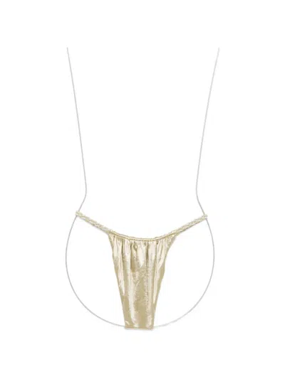 Isa Boulder Align Bikini Bottom In Gold