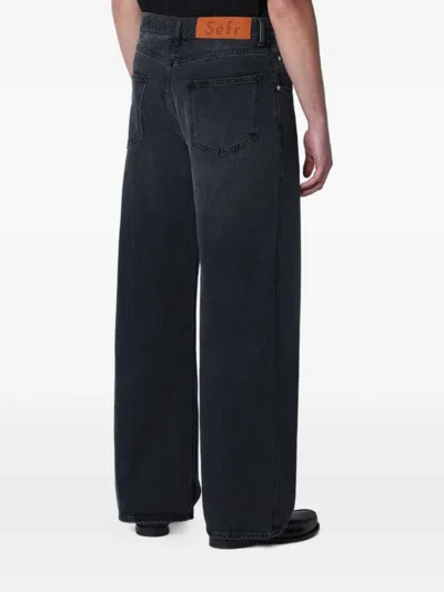 Séfr Sefr Relaxed Fit Worn Wash Jeans For Men In Black