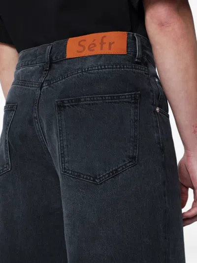 Séfr Sefr Relaxed Fit Worn Wash Jeans For Men In Black