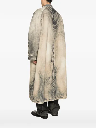 Camperlab Distorted Printed Coat In Brown