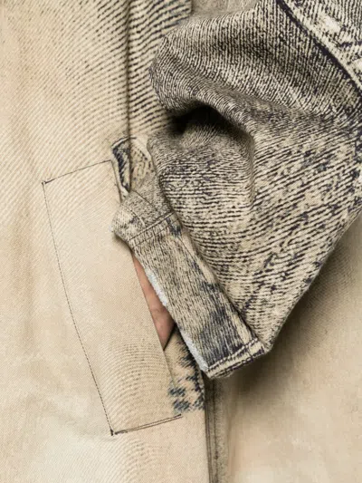 Camperlab Distorted Printed Coat In Brown