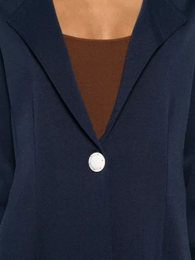 Neera Button Blazer In Blue