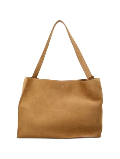 Studio Nicholson Suede Shoulder Tote Bag Rectangular Shape In Neutral