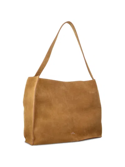 Studio Nicholson Suede Shoulder Tote Bag Rectangular Shape In Neutral