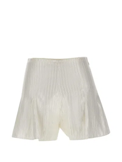 Rotate Birger Christensen Patterned Mini Shorts In White