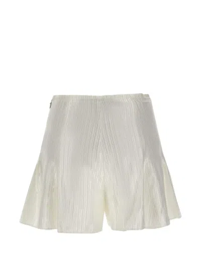 Rotate Birger Christensen Patterned Mini Shorts In White